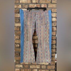 🌵 Seafarer Intuit Aztec Print Colorblock Flare Pants